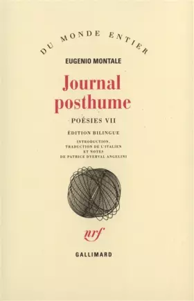 Couverture du produit · Journal posthume