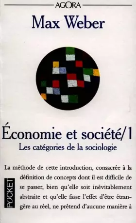 Couverture du produit · Economie et société, tome 1 : Les Catégories de la sociologie