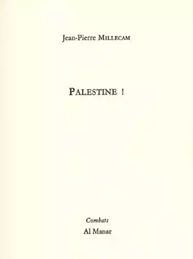 Couverture du produit · Palestine !