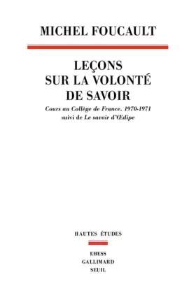 Couverture du produit · Leçons sur la volonté de savoir - Cours au Collège