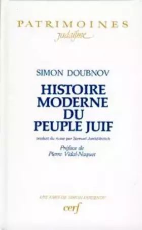Couverture du produit · Histoire moderne du peuple juif : 1789-1938