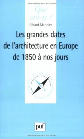 Couverture du produit · Les grandes dates de l'architecture en Europe de 1815 à nos jours