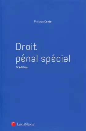 Couverture du produit · Droit pénal spécial
