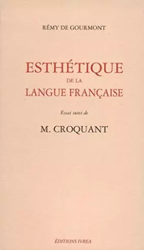 Couverture du produit · Esthétique de la langue française