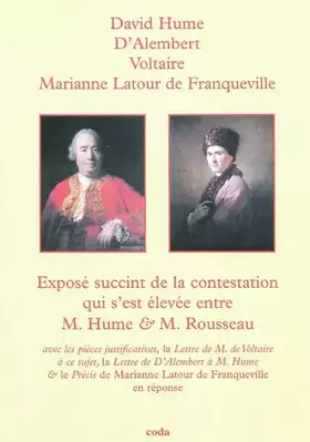 Couverture du produit · Exposé succinct de la contestation qui s'est élevée entre M. Hume et M. Rousseau