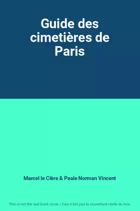 Couverture du produit · Guide des cimetières de Paris