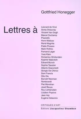 Couverture du produit · LETTRE A ...