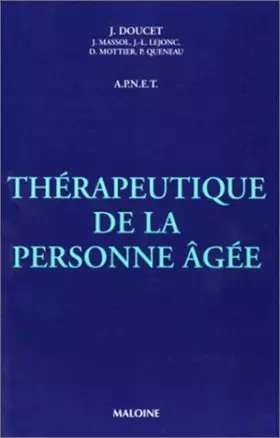 Couverture du produit · Thérapeutique de la personne âgée