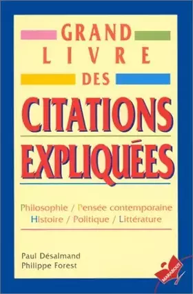 Couverture du produit · Grand livre des citations expliquées