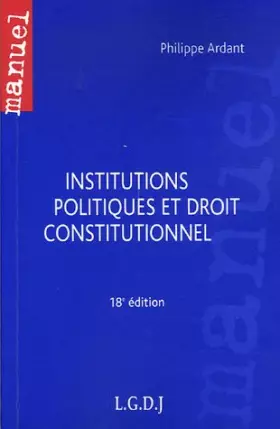 Couverture du produit · Institutions politiques et droit constitutionnel