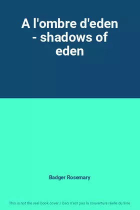 Couverture du produit · A l'ombre d'eden - shadows of eden