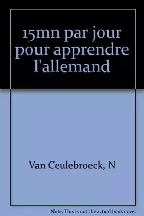 Couverture du produit · 15 minutes par jour pour apprendre l'allemand