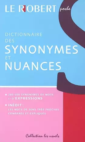 Couverture du produit · Dictionnaire des synonymes et nuances