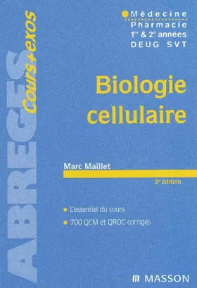 Couverture du produit · Biologie cellulaire