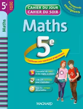 Couverture du produit · Maths 5e : cahier de révision et d'entraînement