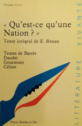 Couverture du produit · Littérature vivante, 112 : Qu'est-ce qu'une nation ? Litterature et identité nationale de 1871 à 1914