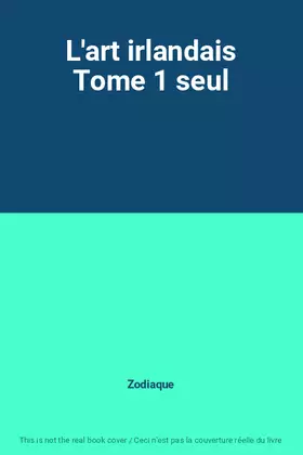 Couverture du produit · L'art irlandais Tome 1 seul