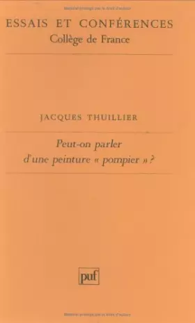 Couverture du produit · Peut-on parler d'une peinture "pompier" ?