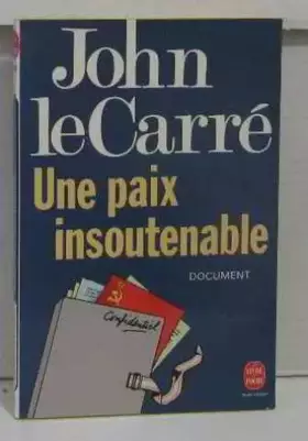 Couverture du produit · Une paix insoutenable