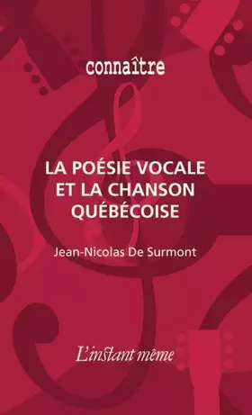Couverture du produit · La poesie vocale et la chanson quebecoise