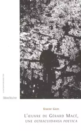 Couverture du produit · L'oeuvre de Gérard Macé, une oltracuidansa poetica