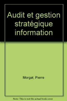 Couverture du produit · Audit et gestion stratégique de l'information