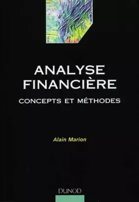 Couverture du produit · ANALYSE FINANCIERE. Concepts et méthodes