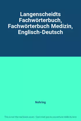 Couverture du produit · Langenscheidts Fachwörterbuch, Fachwörterbuch Medizin, Englisch-Deutsch