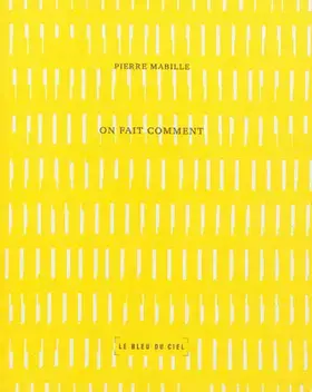 Couverture du produit · On fait comment