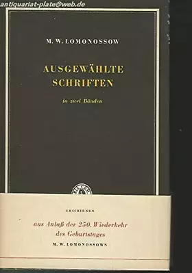 Couverture du produit · Ausgewählte Schriften in zwei Bänden.