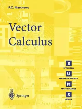 Couverture du produit · Vector Calculus (Springer Undergraduate Mathematics Series)