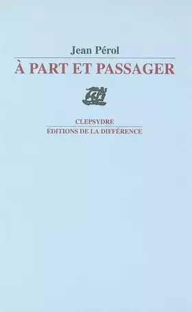 Couverture du produit · À part et passager