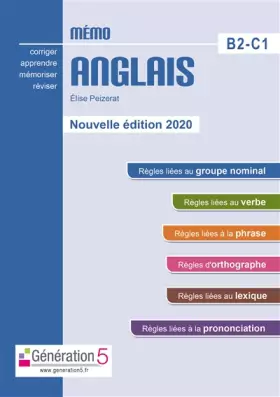 Couverture du produit · Mémo anglais B2-C1 (Classes prépas/Ens. Supérieur) - édition 2020