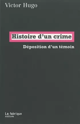 Couverture du produit · Histoire d'un crime