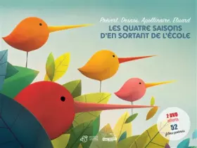 Couverture du produit · Les quatre saisons d'en sortant de l'école: Prévert, Desnos, Apollinaire, Eluard