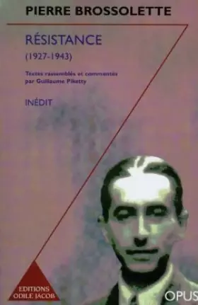 Couverture du produit · Résistance, 1927-1943