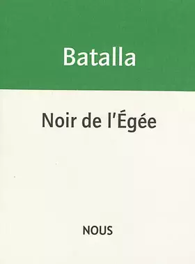 Couverture du produit · Noir de l' Egée