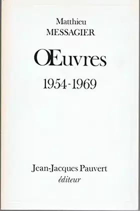 Couverture du produit · Oeuvres, 1954-1969