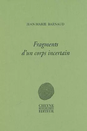 Couverture du produit · Fragments d'un corps incertain
