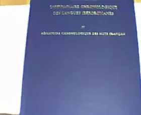 Couverture du produit · Dictionnaire chronologique des langues ibéroromanes. - 4., Répertoire chronologique des mots français.
