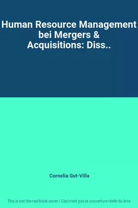 Couverture du produit · Human Resource Management bei Mergers & Acquisitions: Diss..