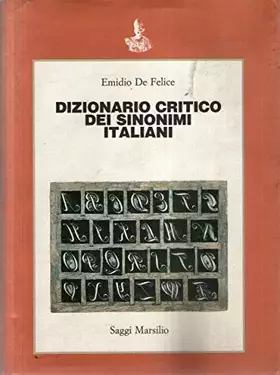 Couverture du produit · Dizionario critico dei sinonimi italiani