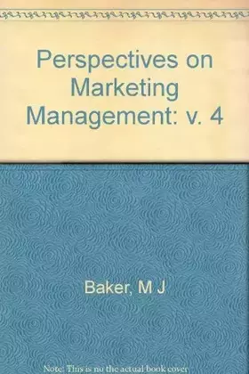 Couverture du produit · Perspectives on Marketing Management, 1994 (Volume 4)