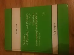 Couverture du produit · Dictionary of Psychology and Psychiatry: German-English/Worterbuch Der Psychologie Und Psychiatrie : Deutsch-English
