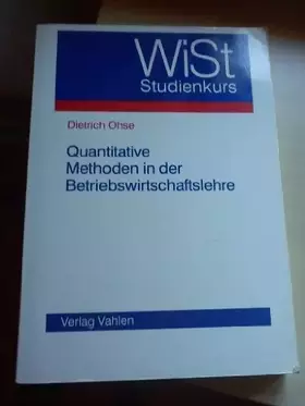 Couverture du produit · Quantitative Methoden in der Betriebswirtschaftslehre