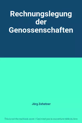 Couverture du produit · Rechnungslegung der Genossenschaften