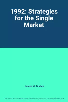 Couverture du produit · 1992: Strategies for the Single Market