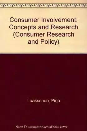 Couverture du produit · Consumer Involvement: Concepts and Research (Consumer Research and Policy)