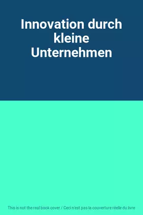Couverture du produit · Innovation durch kleine Unternehmen