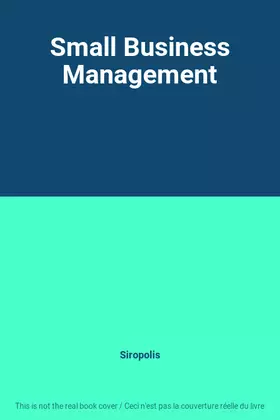 Couverture du produit · Small Business Management